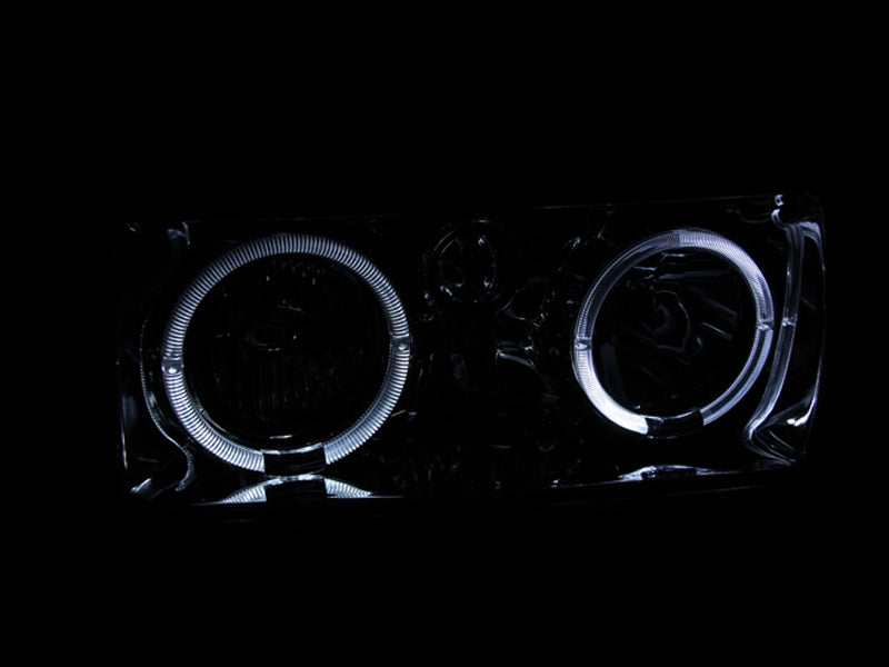 ANZO 1991-1994 Toyota Land Cruiser Crystal Headlights w/ Halo Chrome ANZO 1991-1994 Toyota Land Cruiser Crystal Headlights w/ Halo Chrome