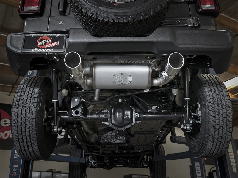 aFe Rebel Series 2.5in 409 SS Axle-Back Exhaust w/ Polished Tips 2018+ Jeep Wrangler (JL) V6 3.6L aFe Rebel Series 2.5in 409 SS Axle-Back Exhaust w/ Polished Tips 2018+ Jeep Wrangler (JL) V6 3.6L