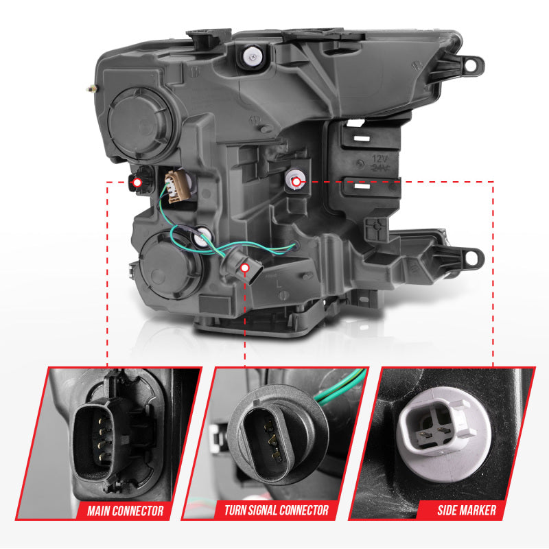 ANZO 2018-2020 Ford F-150 Projector Headlight w/Plank Style Switchback Chrome Housing ANZO 2018-2020 Ford F-150 Projector Headlight w/Plank Style Switchback Chrome Housing