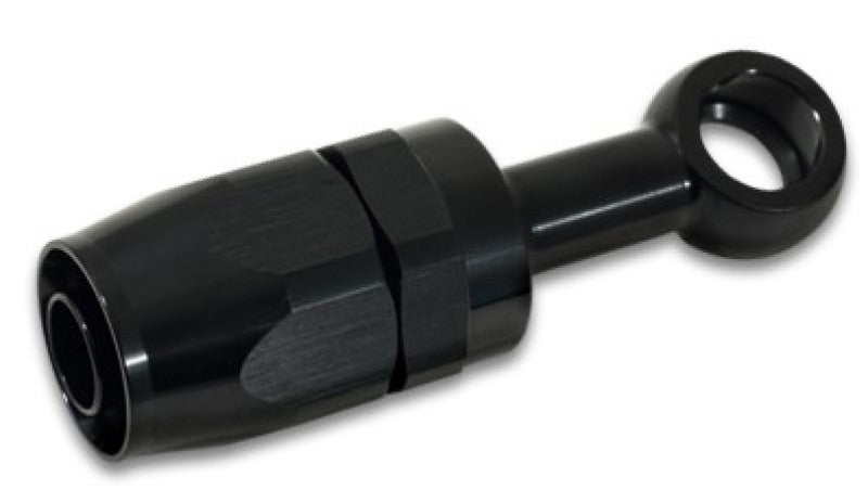 Vibrant -8AN Banjo Hose End Fitting for use with M10 or 3/8in Banjo Bolt - Aluminum Black Vibrant -8AN Banjo Hose End Fitting for use with M10 or 3/8in Banjo Bolt - Aluminum Black
