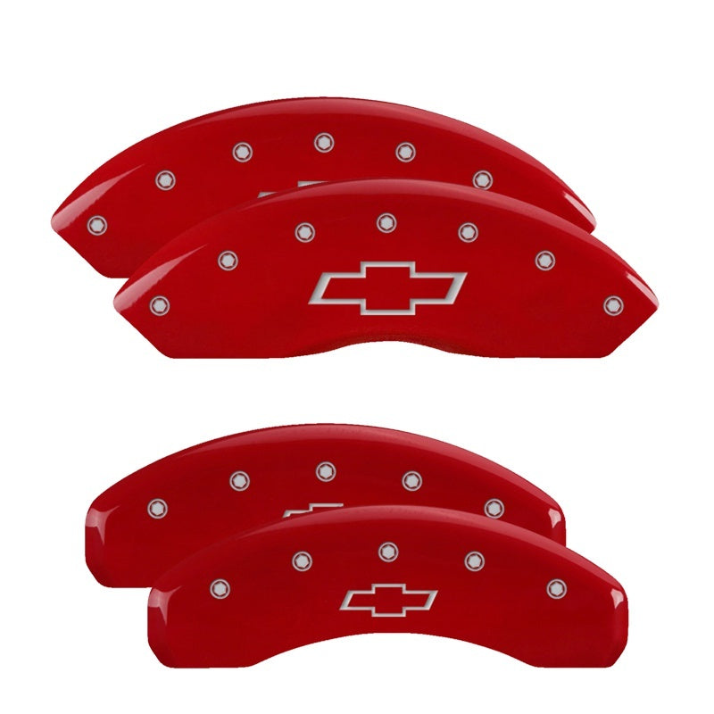 MGP 4 Caliper Covers Engraved Front & Rear MGP Red finish silver ch MGP 4 Caliper Covers Engraved Front & Rear MGP Red finish silver ch