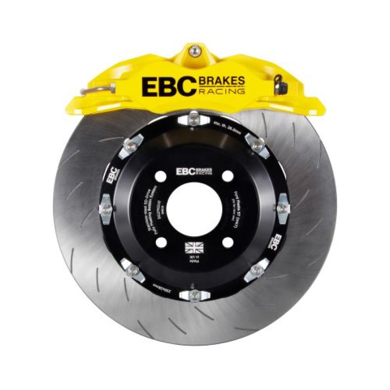 EBC Racing 15-17 Ford Fiesta (Mk7) Yellow Apollo-4 Calipers 300mm Rotors Front Big Brake Kit EBC Racing 15-17 Ford Fiesta (Mk7) Yellow Apollo-4 Calipers 300mm Rotors Front Big Brake Kit