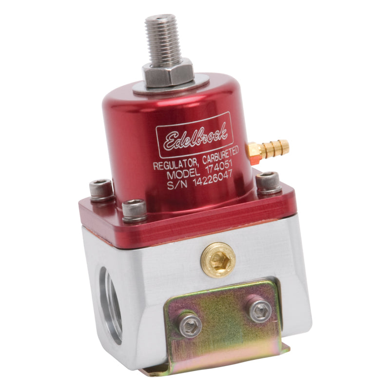 Edelbrock Fuel Pressure Regulator Carbureted 180 GPH 5-10 PSI -10 In/Out -6 Return Red/Clear Edelbrock Fuel Pressure Regulator Carbureted 180 GPH 5-10 PSI -10 In/Out -6 Return Red/Clear