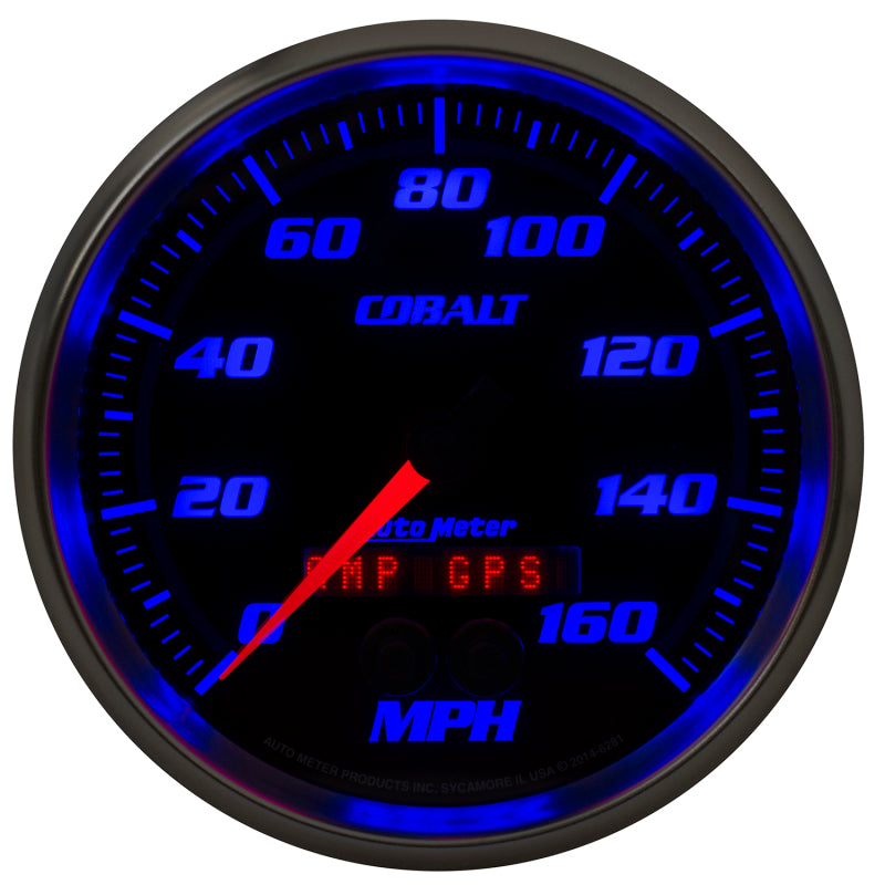 Autometer Cobalt 5in 0-140MPH In-Dash Electronic GPS Programmable Speedometer Autometer Cobalt 5in 0-140MPH In-Dash Electronic GPS Programmable Speedometer