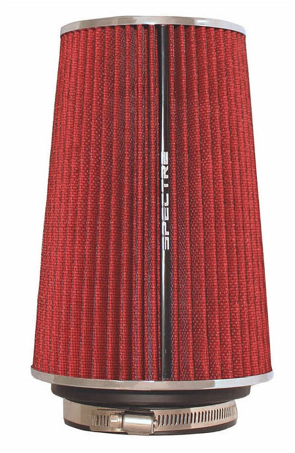 Spectre Adjustable Conical Air Filter 9-1/2in. Tall (Fits 3in. / 3-1/2in. / 4in. Tubes) - Red Spectre Adjustable Conical Air Filter 9-1/2in. Tall (Fits 3in. / 3-1/2in. / 4in. Tubes) - Red