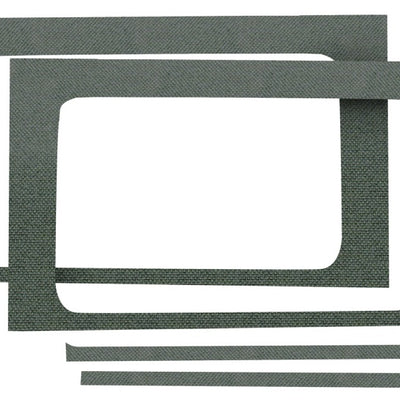 DEI 18-23 Jeep Wrangler JL 2-Door Boom Mat Rear Side Window Trim - 2 Piece - Gray
