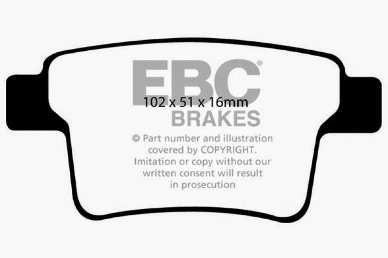 EBC 04-07 Ford Five Hundred 3.0 Redstuff Rear Brake Pads EBC 04-07 Ford Five Hundred 3.0 Redstuff Rear Brake Pads