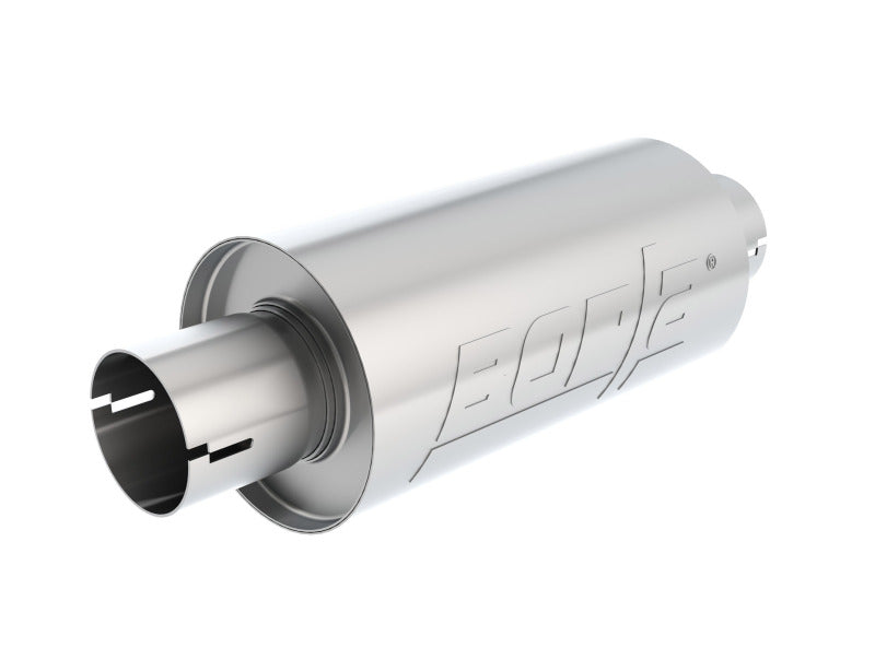 Borla S-Type Muffler 2.5in Inlet/Outlet 5in Round x 10in w/Notch Borla S-Type Muffler 2.5in Inlet/Outlet 5in Round x 10in w/Notch