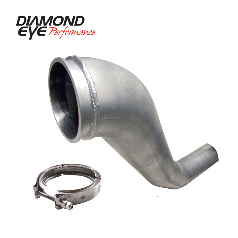 Diamond Eye KIT 4in DWNP HX40 TURBO-DIRECT FLANGE W/ V-Band CLAMP AL DODGE 94-02 Diamond Eye KIT 4in DWNP HX40 TURBO-DIRECT FLANGE W/ V-Band CLAMP AL DODGE 94-02