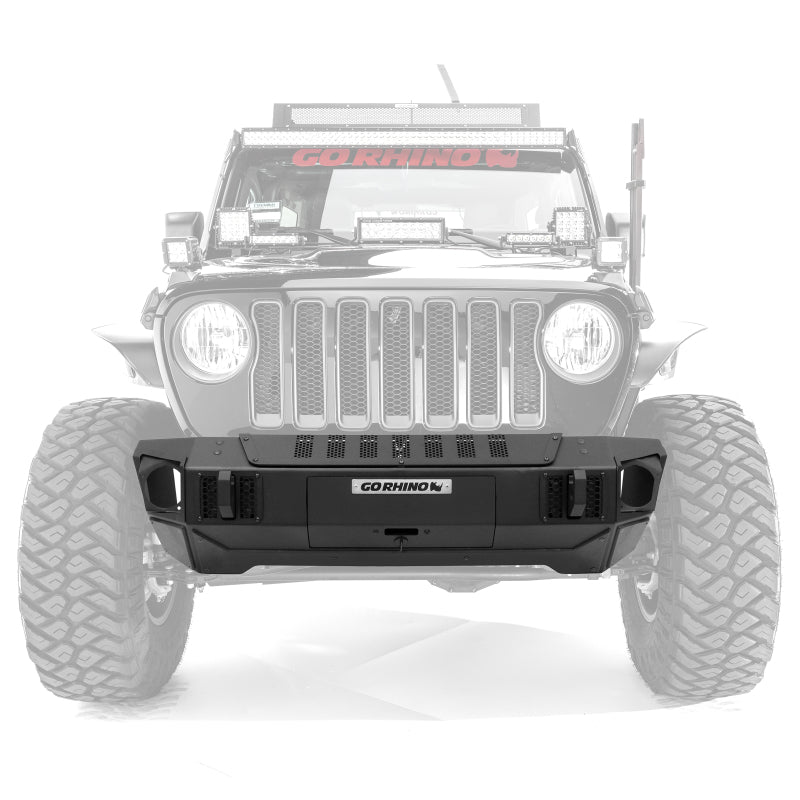 Go Rhino 07-20 Jeep Wrangler JL/JLU/JK/JKU/Gladiator JT Trailline Front Stubby Bumper Go Rhino 07-20 Jeep Wrangler JL/JLU/JK/JKU/Gladiator JT Trailline Front Stubby Bumper
