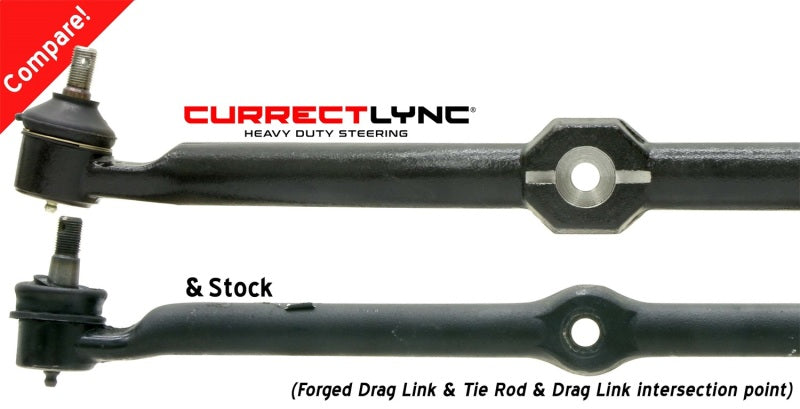 RockJock TJ/LJ/XJ/MJ Currectlync Steering System Bolt-On w/ 1 1/4in Dia. Tie Rod/Forged Drag Link RockJock TJ/LJ/XJ/MJ Currectlync Steering System Bolt-On w/ 1 1/4in Dia. Tie Rod/Forged Drag Link