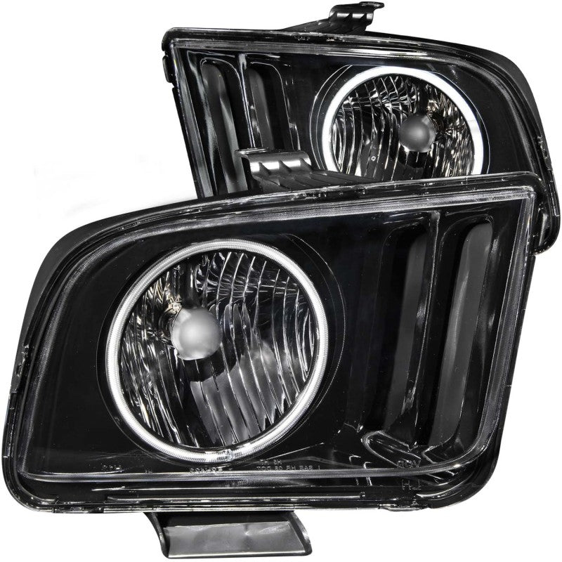 ANZO 2005-2009 Ford Mustang Crystal Headlights w/ Halo Black (CCFL) ANZO 2005-2009 Ford Mustang Crystal Headlights w/ Halo Black (CCFL)