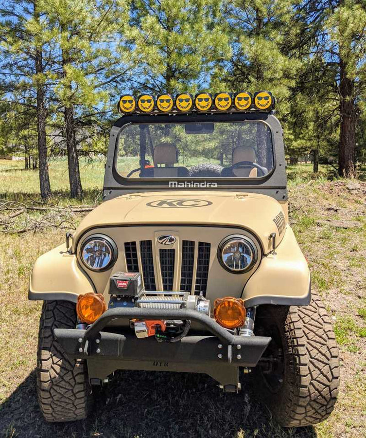 KC HiLiTES 6in. Hard Cover for Gravity Pro6 LED Lights (Single) - Smiley Face- Yellow/Black KC Logo KC HiLiTES 6in. Hard Cover for Gravity Pro6 LED Lights (Single) - Smiley Face- Yellow/Black KC Logo