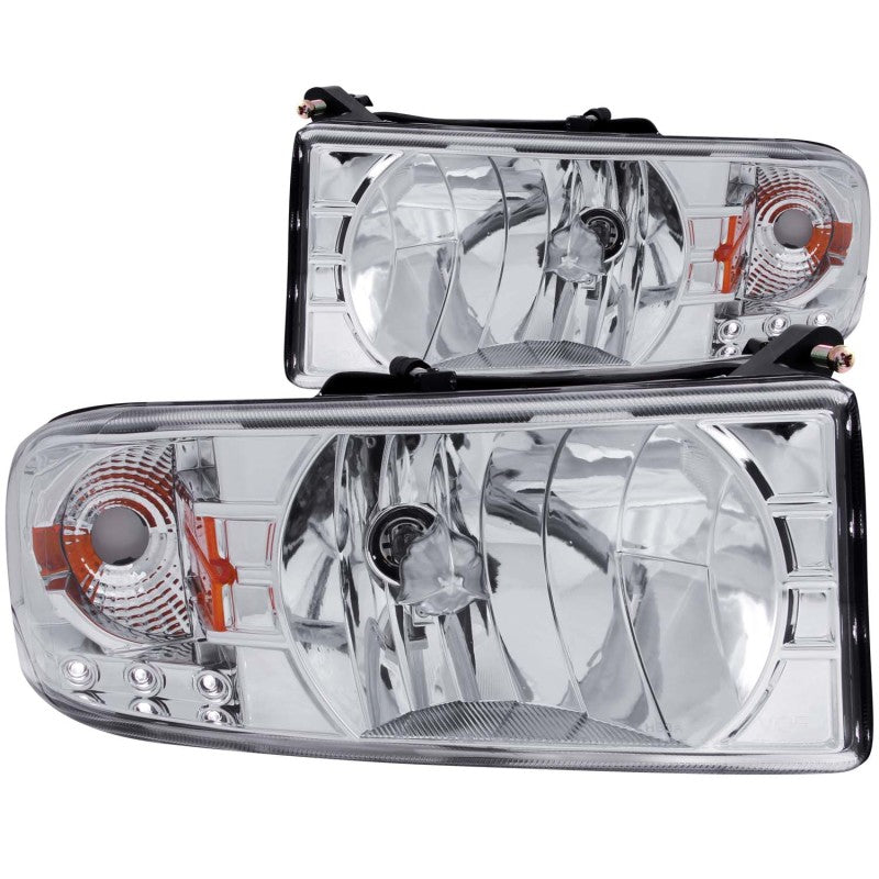 ANZO 1994-2001 Dodge Ram Crystal Headlights Chrome w/ LED ANZO 1994-2001 Dodge Ram Crystal Headlights Chrome w/ LED