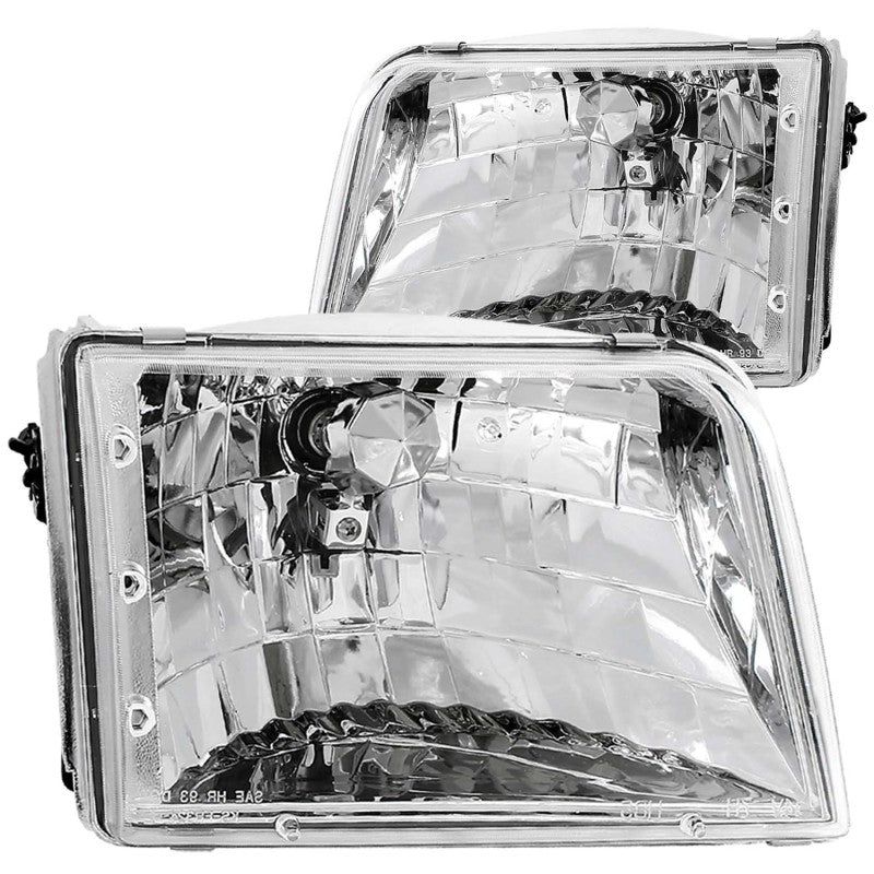 ANZO 1993-1997 Ford Ranger Crystal Headlights Chrome ANZO 1993-1997 Ford Ranger Crystal Headlights Chrome