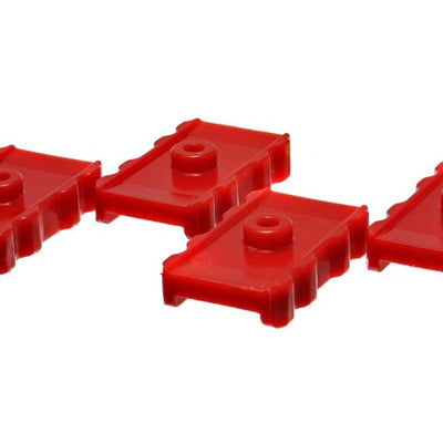 Energy Suspension 73-78 Chrysler Red Leaf Spring Isolator Set w/ Ribbed Sides