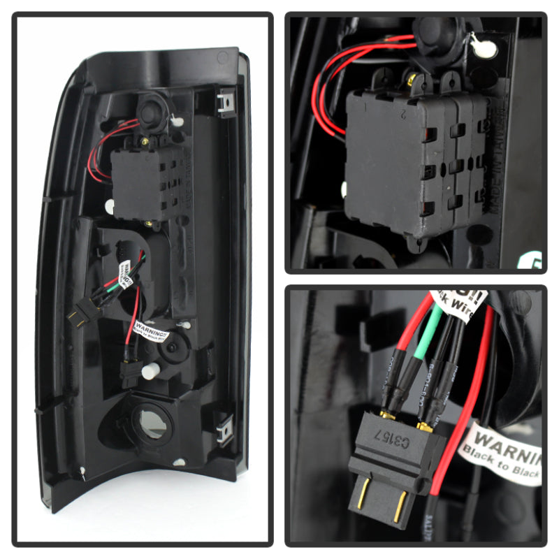 Spyder Chevy Silverado 1500 99-02 (Not Fit Stepside) LED Tail Lights Blk Smke ALT-YD-CS99-LED-BSM Spyder Chevy Silverado 1500 99-02 (Not Fit Stepside) LED Tail Lights Blk Smke ALT-YD-CS99-LED-BSM