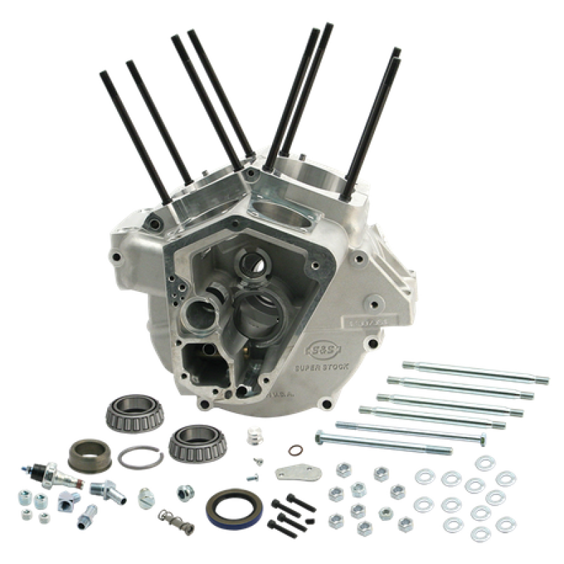 S&S Cycle 92-99 BT w/ Stock Bore Super Stock Alternator Style Crankcase - Natural S&S Cycle 92-99 BT w/ Stock Bore Super Stock Alternator Style Crankcase - Natural