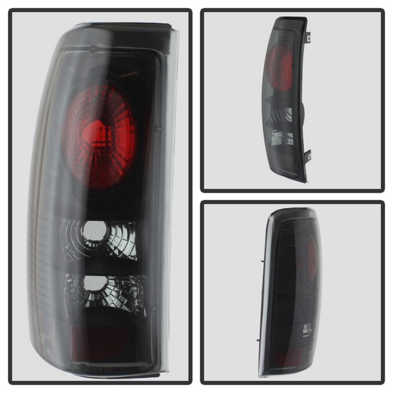 Spyder Chevy Silverado 1500 99-02 (Not Fit Stepside) Euro Style Tail Lights Blk Smke ALT-YD-CS99-BSM Spyder Chevy Silverado 1500 99-02 (Not Fit Stepside) Euro Style Tail Lights Blk Smke ALT-YD-CS99-BSM