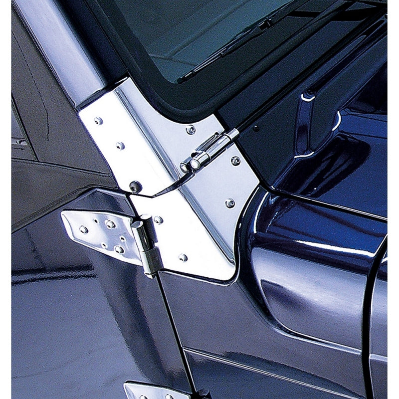 Rugged Ridge 97-06 Jeep Wrangler Stainless Steel Windshield Hinges Rugged Ridge 97-06 Jeep Wrangler Stainless Steel Windshield Hinges