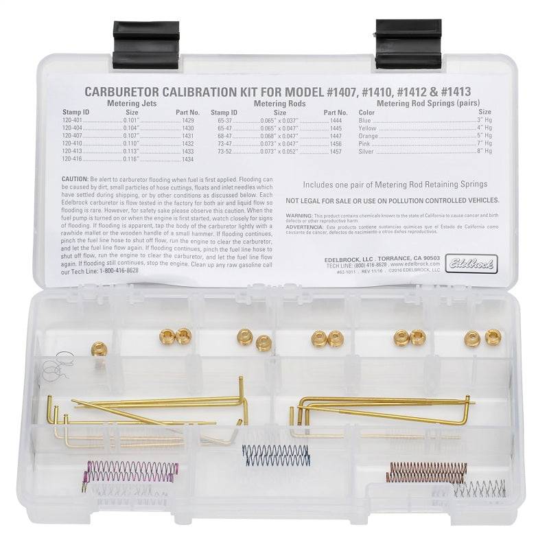 Edelbrock Jet / Rod Kit for 1407/1410/1412/1413 Edelbrock Jet / Rod Kit for 1407/1410/1412/1413