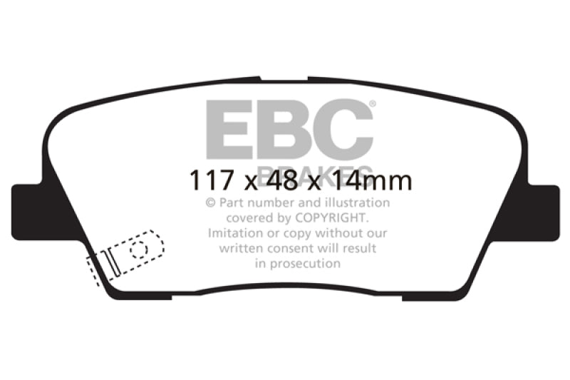 EBC 11+ Hyundai Equus 4.6 Greenstuff Rear Brake Pads EBC 11+ Hyundai Equus 4.6 Greenstuff Rear Brake Pads
