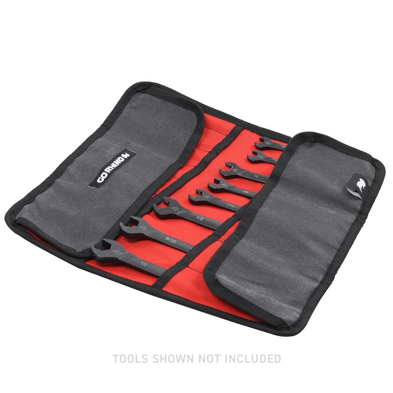 Go Rhino XVenture Gear Tool Wrench Roll - Small (3.5x3.5in. Closed) 12oz Waxed Canvas - Black Go Rhino XVenture Gear Tool Wrench Roll - Small (3.5x3.5in. Closed) 12oz Waxed Canvas - Black