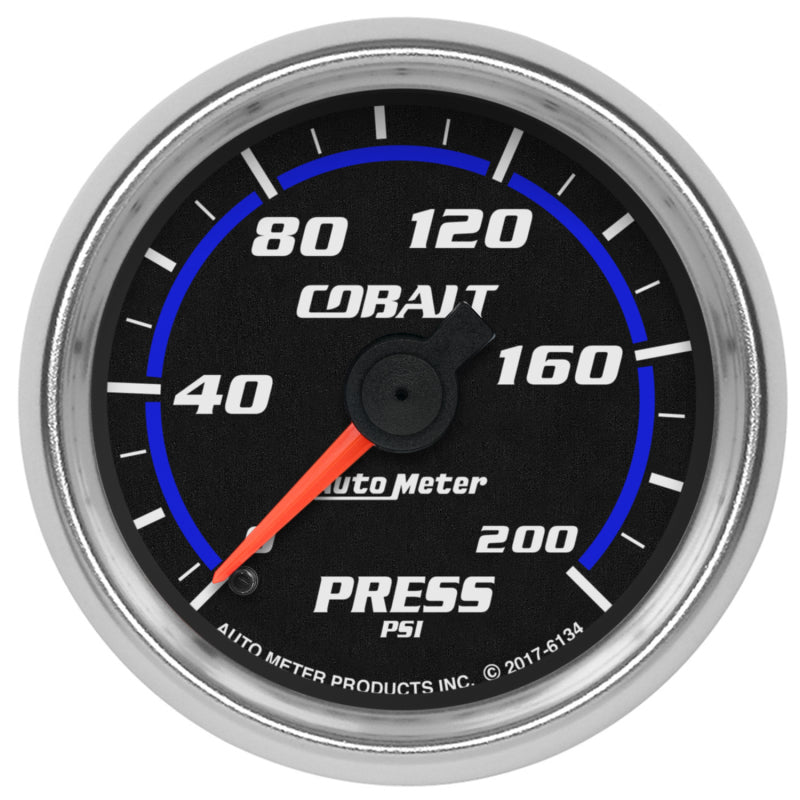 Autometer Cobalt 2-1/16in 200 PSI Mechanical Pressure Gauge Autometer Cobalt 2-1/16in 200 PSI Mechanical Pressure Gauge