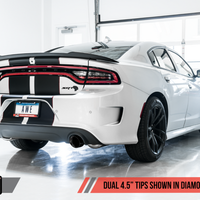 AWE Tuning 2015+ Dodge Charger 6.4L/6.2L Supercharged Track Edition Exhaust - Diamond Black Tips