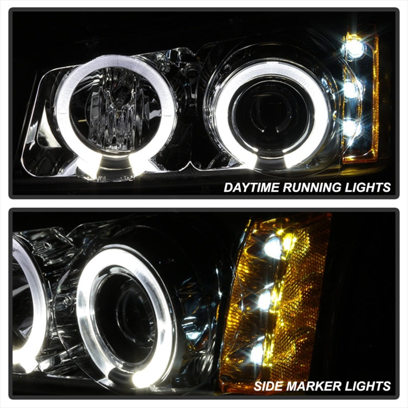Spyder Chevy Silverado 1500 03-06 Projector Headlights LED Halo LED Ambr Reflctr Ch PRO-YD-CS03-AM-C Spyder Chevy Silverado 1500 03-06 Projector Headlights LED Halo LED Ambr Reflctr Ch PRO-YD-CS03-AM-C