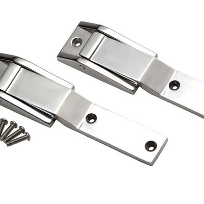 Kentrol 97-04 Jeep Wrangler TJ Tailgate Hinge Pair - Polished Silver