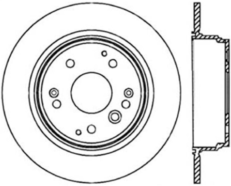 StopTech Power Slot 04-08 Acura TL/TL-S / 03-09 Honda Element Rear Left Slotted CRYO Rotor StopTech Power Slot 04-08 Acura TL/TL-S / 03-09 Honda Element Rear Left Slotted CRYO Rotor