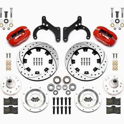Wilwood Forged Dynalite Front Kit 12.19in Drilled Red 59-64 Chevy Impala / 63-64 Corvette
