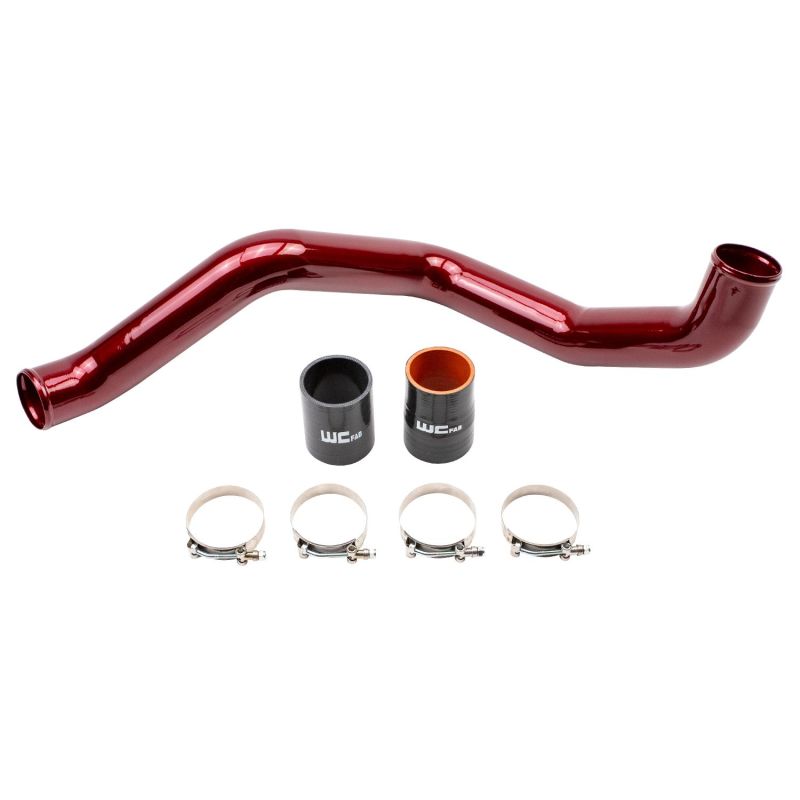 Wehrli 20-24 Chevrolet 6.6L L5P Duramax Driver Side 3in Intercooler Pipe - WCFab Red Wehrli 20-24 Chevrolet 6.6L L5P Duramax Driver Side 3in Intercooler Pipe - WCFab Red