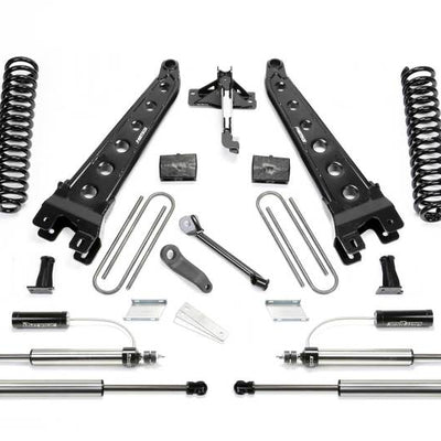 Fabtech 17-21 Ford F250/350 4WD Gas 6in Rad Arm Sys w/Coils & 2.25 Dl Resi Frt & Dl Rr Shks