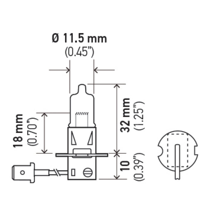Hella Optilux H3 12V / 100W Xenon White XB Light Bulb Hella Optilux H3 12V / 100W Xenon White XB Light Bulb