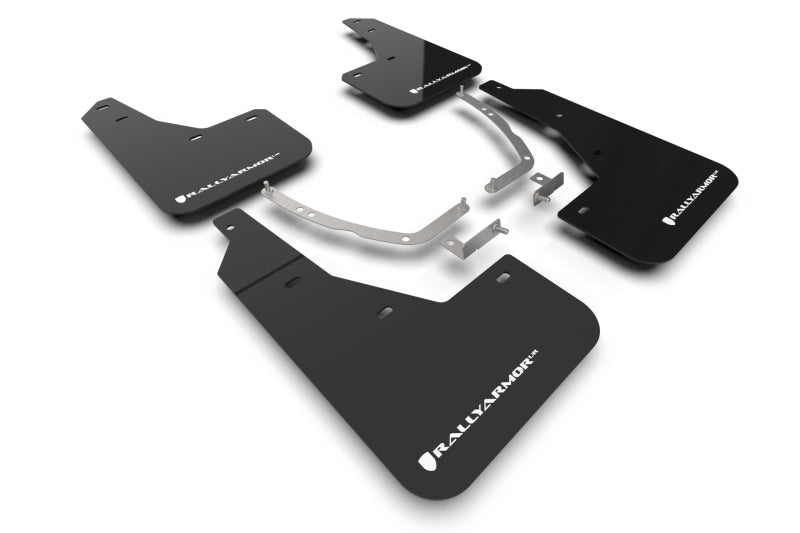 Rally Armor 22-24 Hyundai Ioniq 5 Black Mud Flap w/White Logo Rally Armor 22-24 Hyundai Ioniq 5 Black Mud Flap w/White Logo