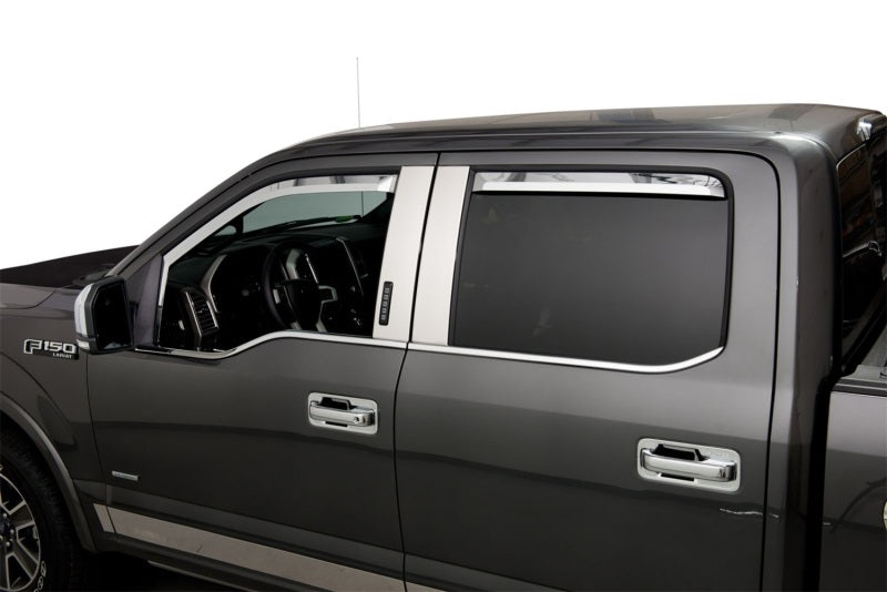 Putco 17-20 Ford SuperDuty - Crew Cab (Set of 4) Element Chrome Window Visors Putco 17-20 Ford SuperDuty - Crew Cab (Set of 4) Element Chrome Window Visors