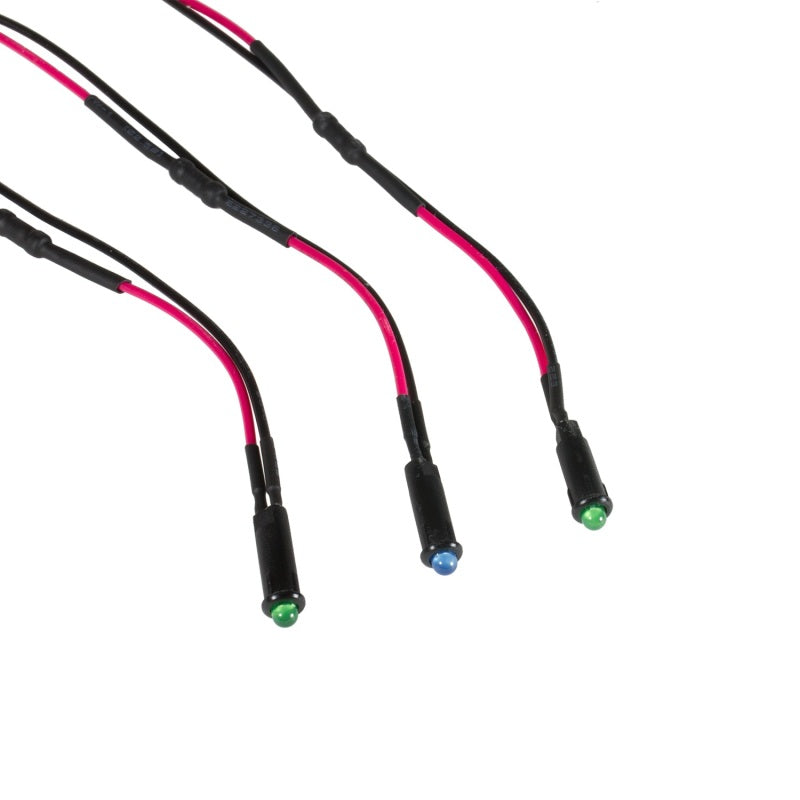 Autometer LED Indicator Light Kit 5/32in. (2 Green, 1 Blue) Autometer LED Indicator Light Kit 5/32in. (2 Green, 1 Blue)