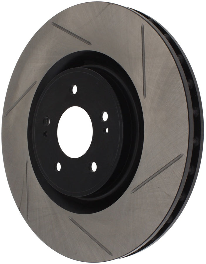 StopTech Power Slot 08-09 Evo 10 Slotted Left Front Rotor StopTech Power Slot 08-09 Evo 10 Slotted Left Front Rotor