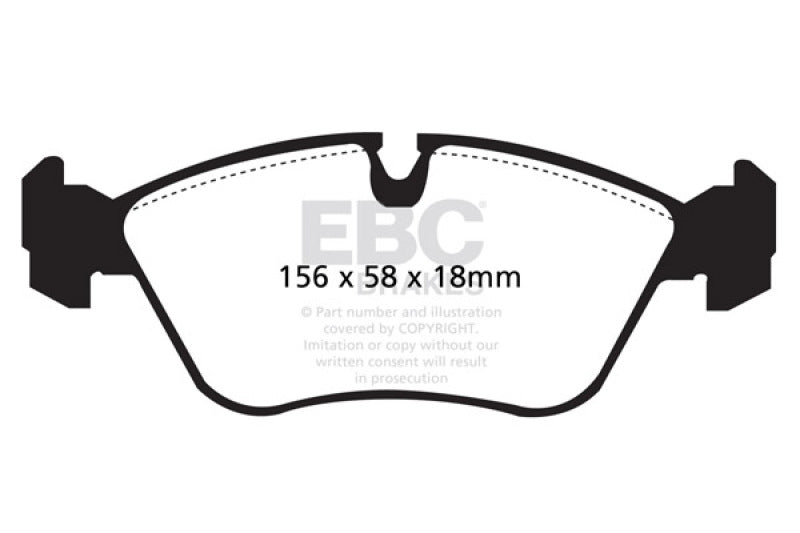 EBC 93-97 Volvo 850 2.3 Turbo Redstuff Front Brake Pads EBC 93-97 Volvo 850 2.3 Turbo Redstuff Front Brake Pads