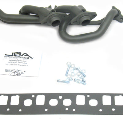 JBA 00-06 Jeep Wrangler 4.0L 1-1/2in Primary Ti Ctd Cat4Ward Header