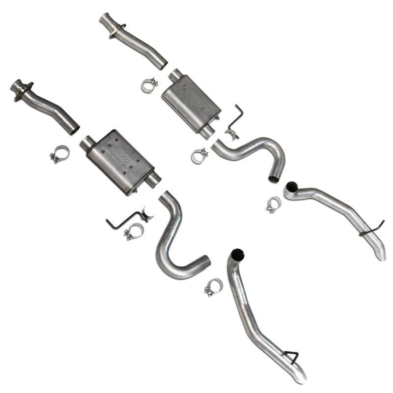 BBK 87-93 Mustang GT Cat Back Kit Varitune Mufflers - Aluminized turn downs BBK 87-93 Mustang GT Cat Back Kit Varitune Mufflers - Aluminized turn downs