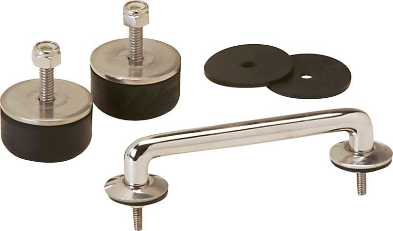 Kentrol 97-18 Jeep Wrangler TJ/JK Windshield Tie Down Kit - Polished Silver Kentrol 97-18 Jeep Wrangler TJ/JK Windshield Tie Down Kit - Polished Silver