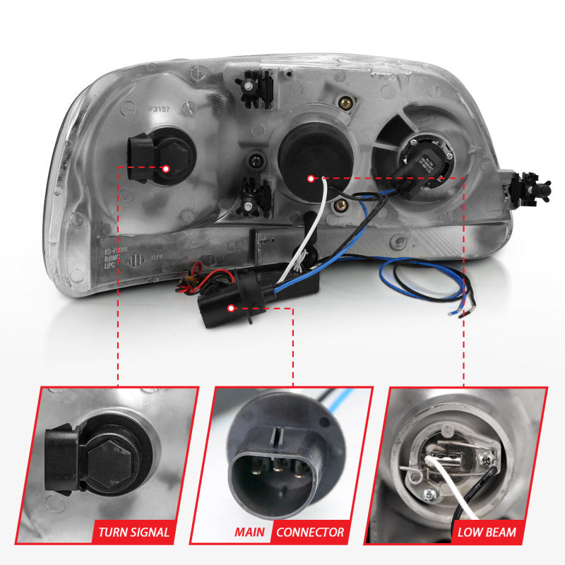 ANZO 1997-2003 Ford F-150 Projector Headlights w/ Halo Black (CCFL) ANZO 1997-2003 Ford F-150 Projector Headlights w/ Halo Black (CCFL)