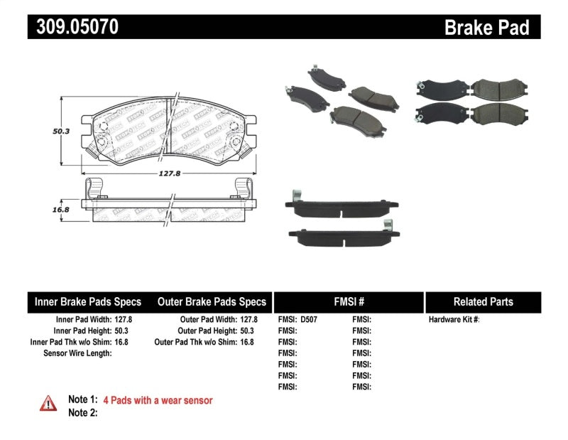 StopTech Performance Brake Pads StopTech Performance Brake Pads