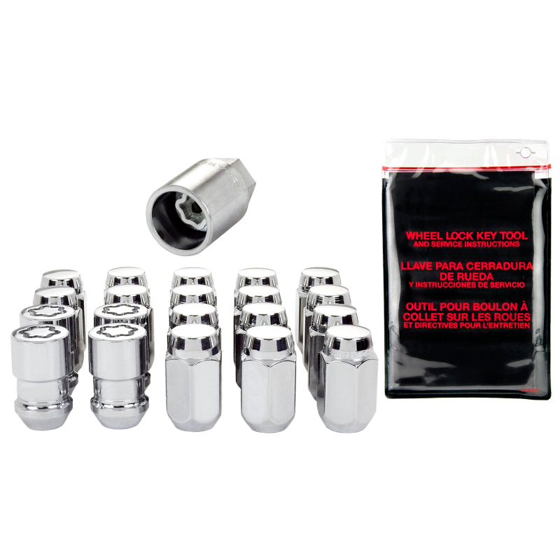 McGard 5 Lug Hex Install Kit w/Locks (Cone Seat Nut) M12X1.5 / 13/16 Hex / 1.5in. Length - Chrome McGard 5 Lug Hex Install Kit w/Locks (Cone Seat Nut) M12X1.5 / 13/16 Hex / 1.5in. Length - Chrome