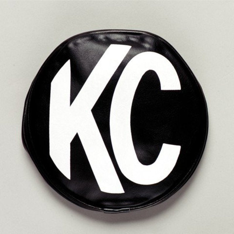 KC HiLiTES 6in. Round Soft Cover (Pair) - Black w/White KC Logo KC HiLiTES 6in. Round Soft Cover (Pair) - Black w/White KC Logo