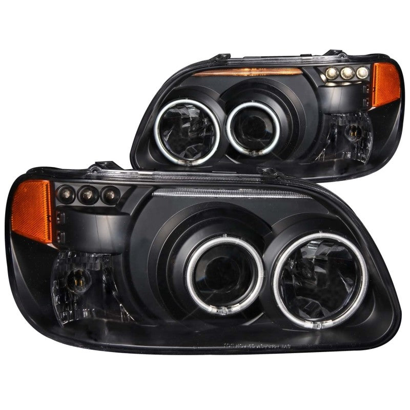 ANZO 1995-2001 Ford Explorer Projector Headlights w/ Halo Black 1 pc ANZO 1995-2001 Ford Explorer Projector Headlights w/ Halo Black 1 pc