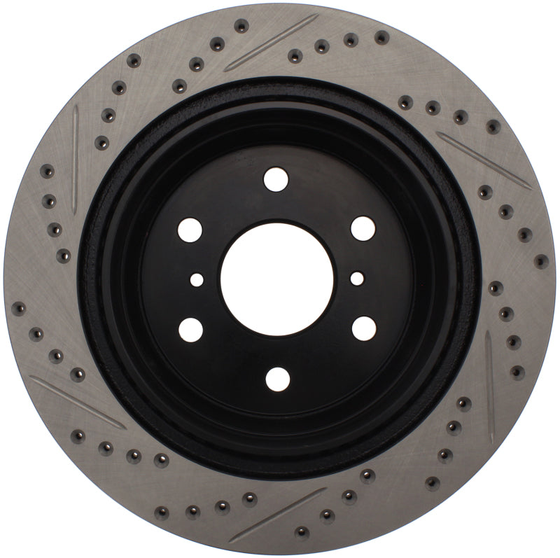 StopTech 07-10 GMC Sierra (w/ Rear Drum) / 07-09 GMC Yukon Rear Left Slotted & Drilled Rotor StopTech 07-10 GMC Sierra (w/ Rear Drum) / 07-09 GMC Yukon Rear Left Slotted & Drilled Rotor